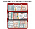 WhiteCoat Clipboard® Trifold - Red Physical Therapy Edition